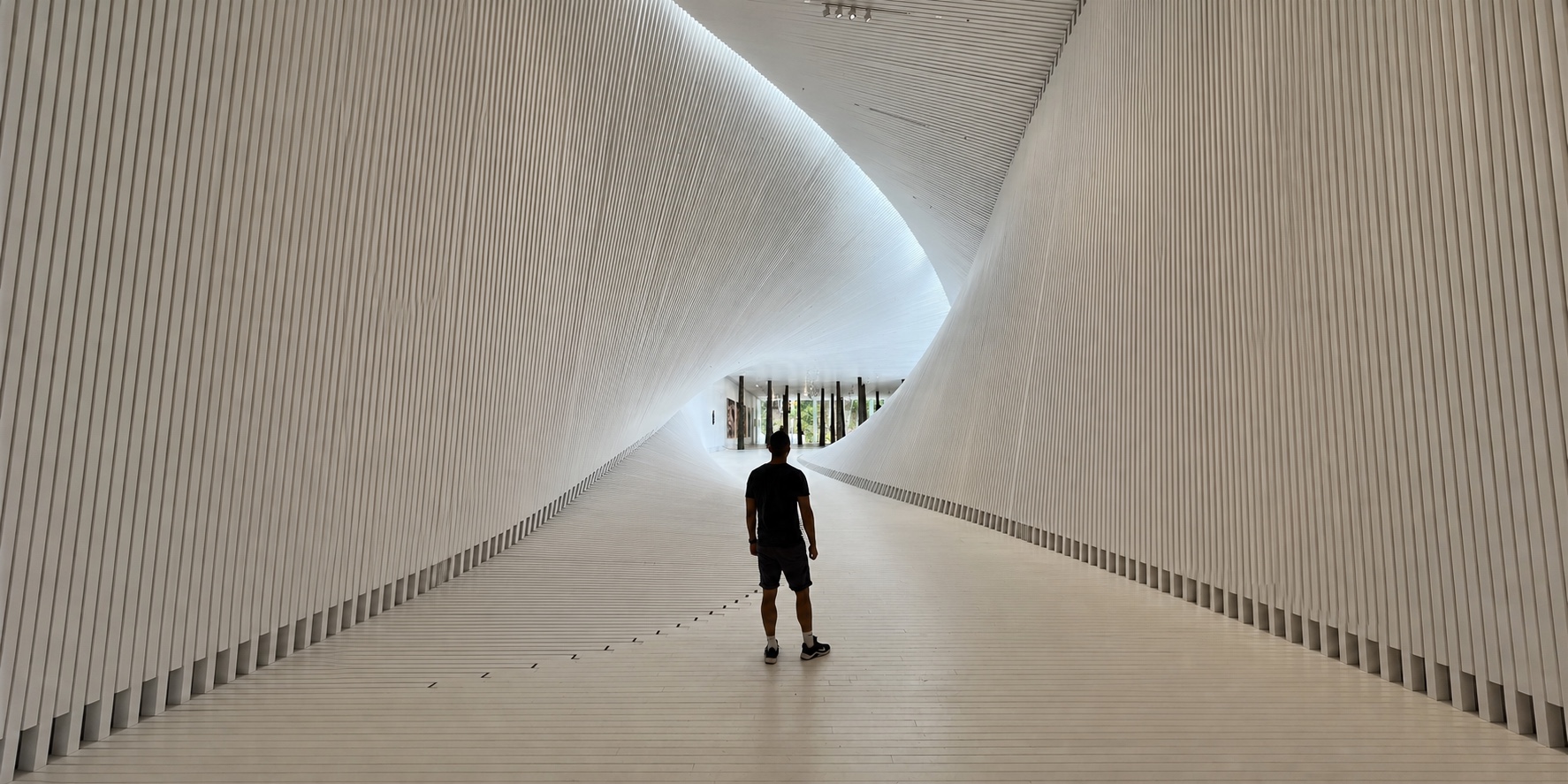Aday González inside Kistefos Museum in Norway